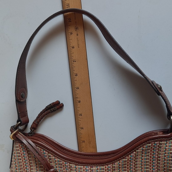 Fossil Multi Color Basket Weave Straw Purse - Picture 12 of 16